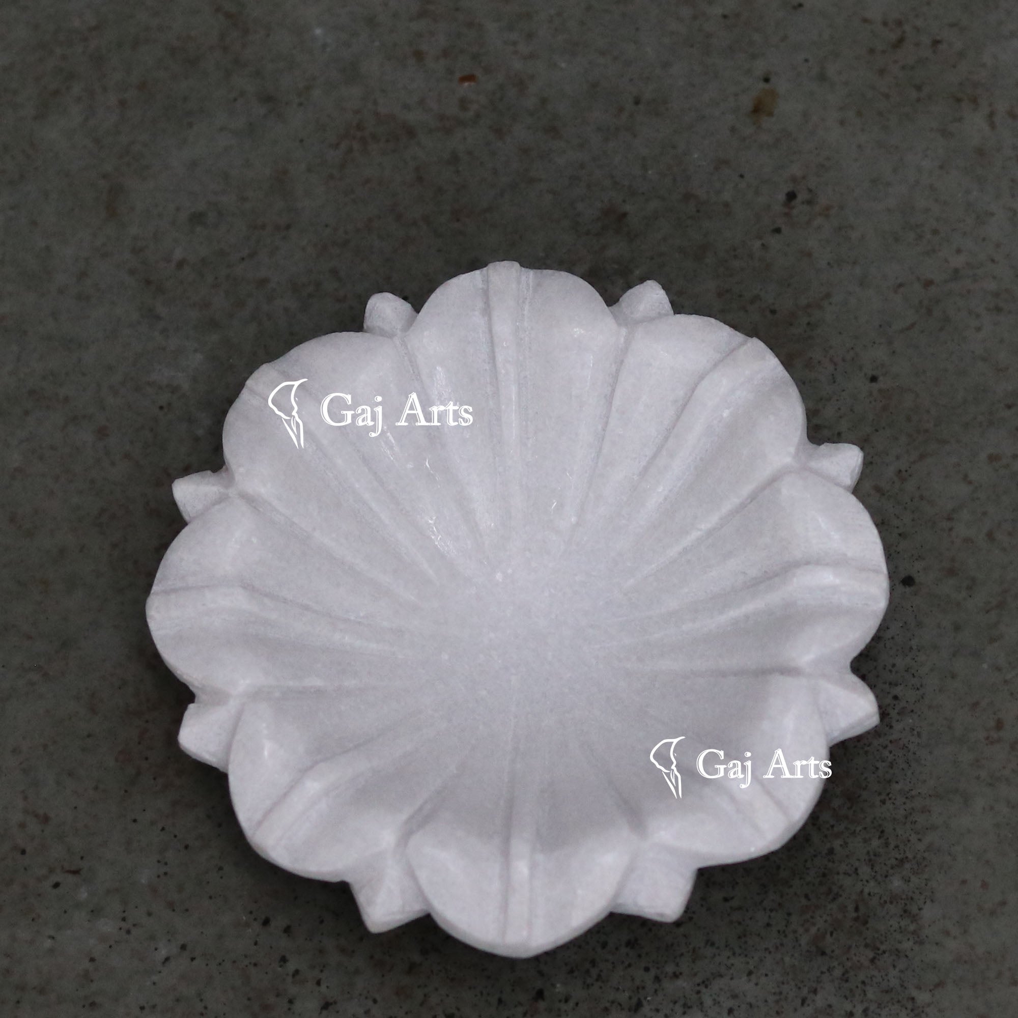 White Marble Flower Bowl | 5 Inch