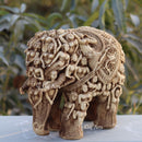 Marble Powder Elephant Statue | 12 Inch