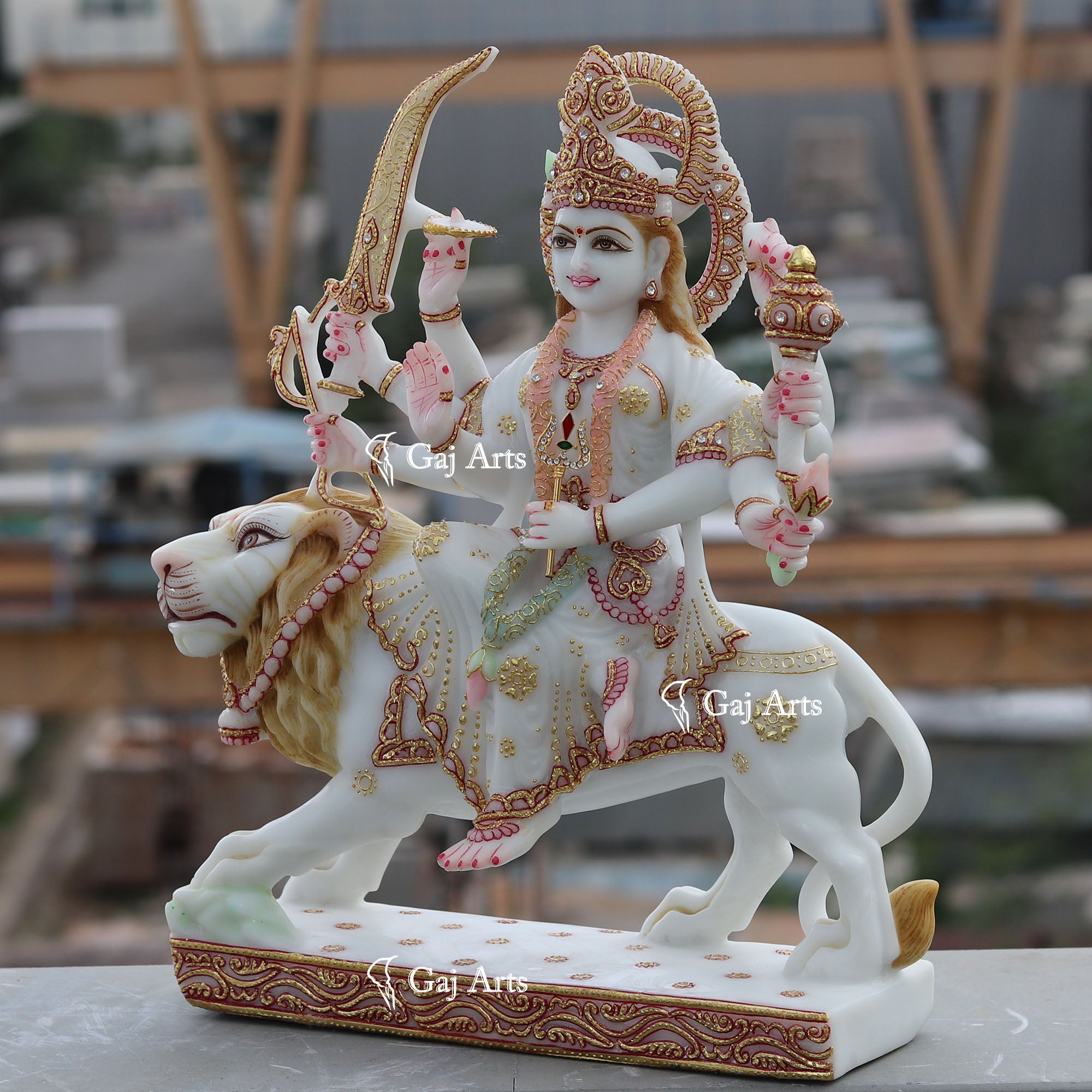 Marble Durga Maa Idol | 18 Inch