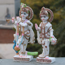 White Marble Ethiopia Radha Krishna Idol | 18 Inch