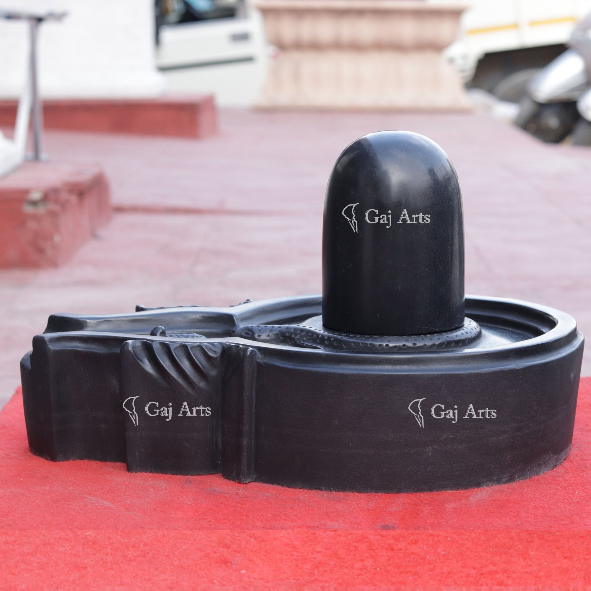 Black Marble Shivling | 18 Inch