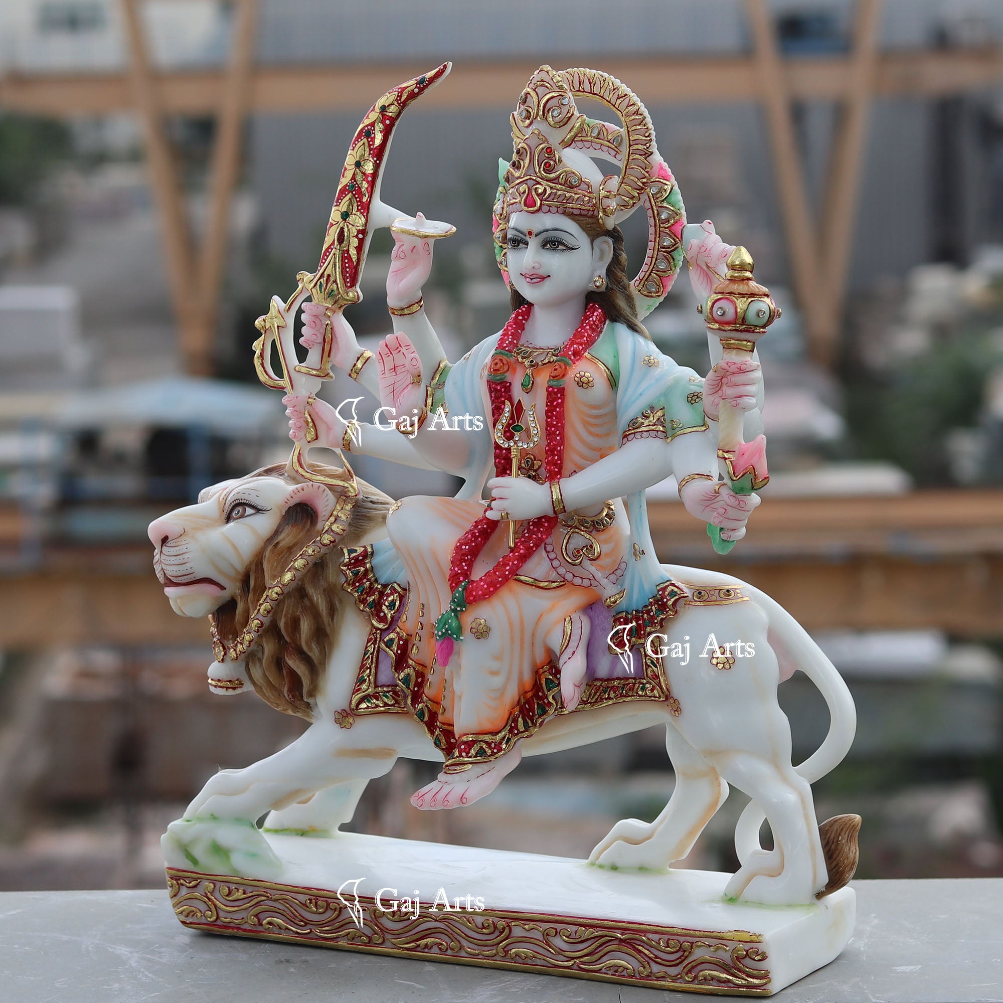 Marble Durga Maa Idol | 18 Inch