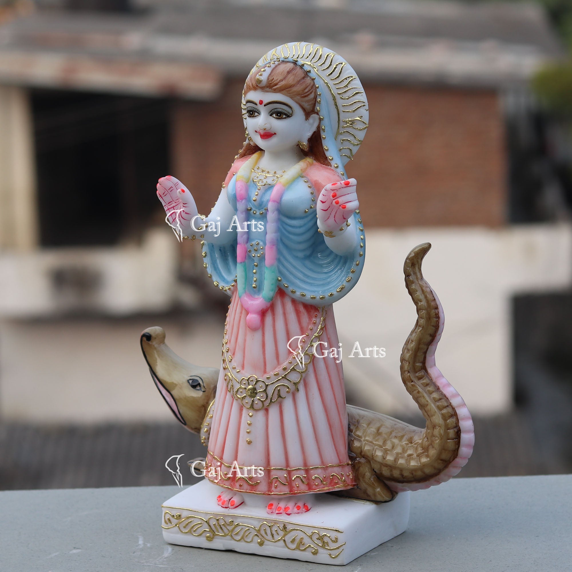Marble Ethiopia Khodiyar Maa Idol | 12 Inch