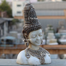 White Antique Finish Lady statue |18 Inch