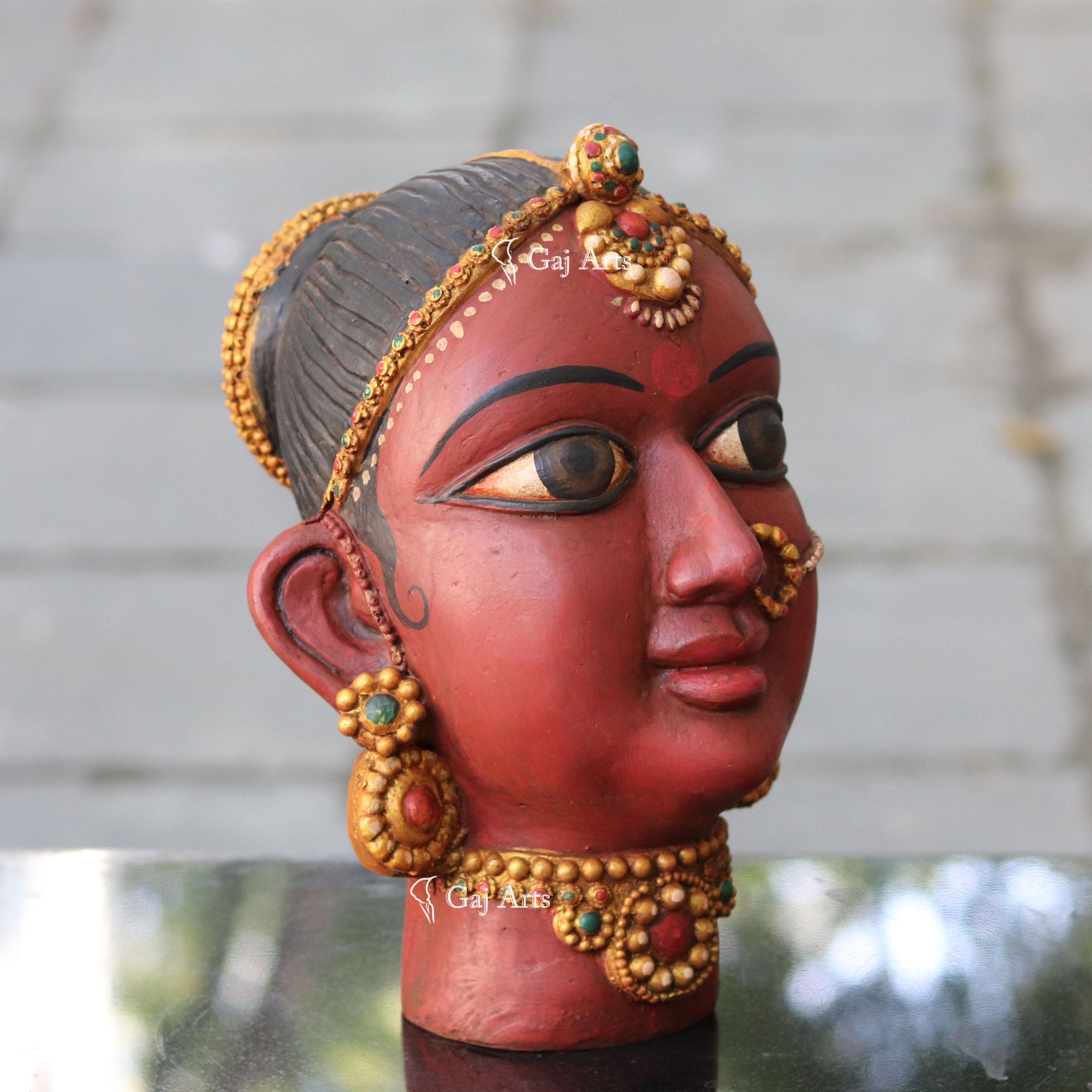 Handcrafted Wooden Bani Thani Figurine | 12 Inch