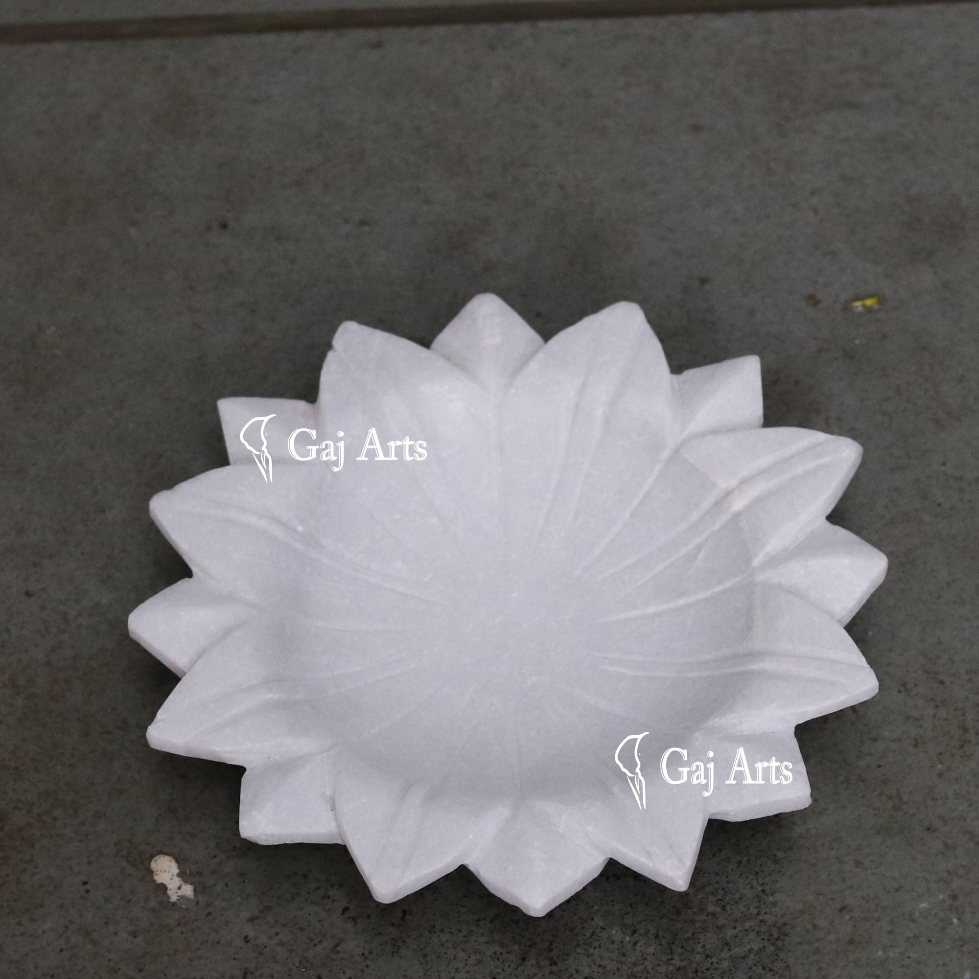 White Marble Refined Flower Bowl | 9 Inch