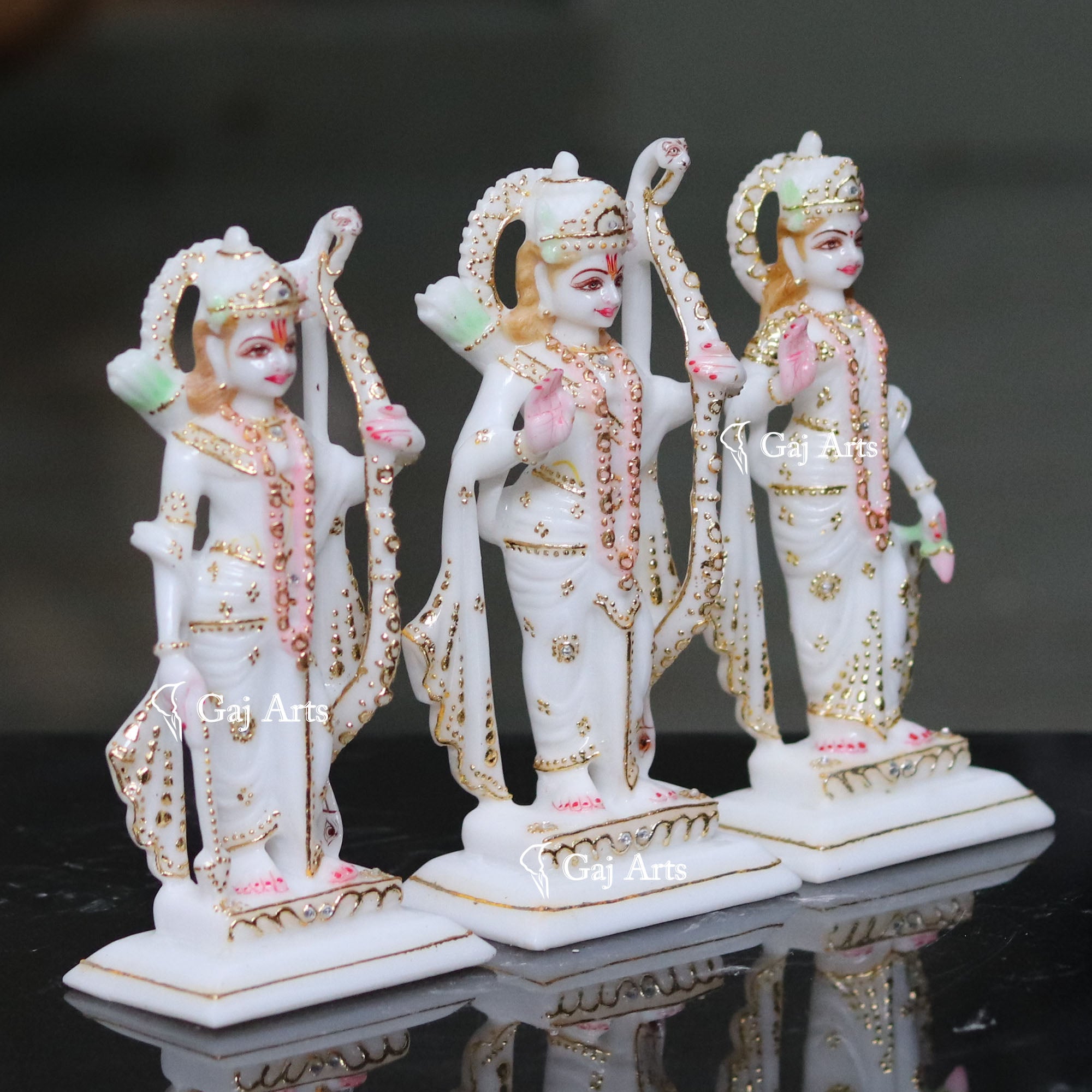 Marble Ethiopia Ram Jodi Idol | 7 Inch