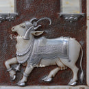 White Marble Jharokha & Cow Wall Panel | 40 Inch