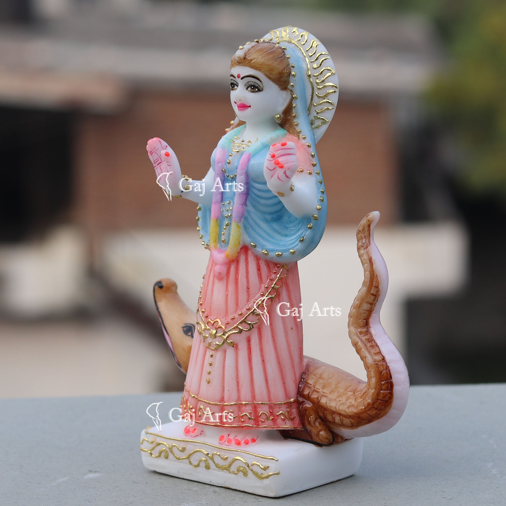 Marble Ethiopia Khodiyar Maa Idol | 7 Inch