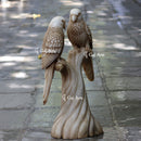 White Marble Parrots| 30 Inch