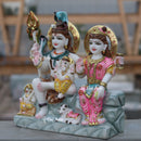 White Marble Shiv Parivar Statue | 16 Inch