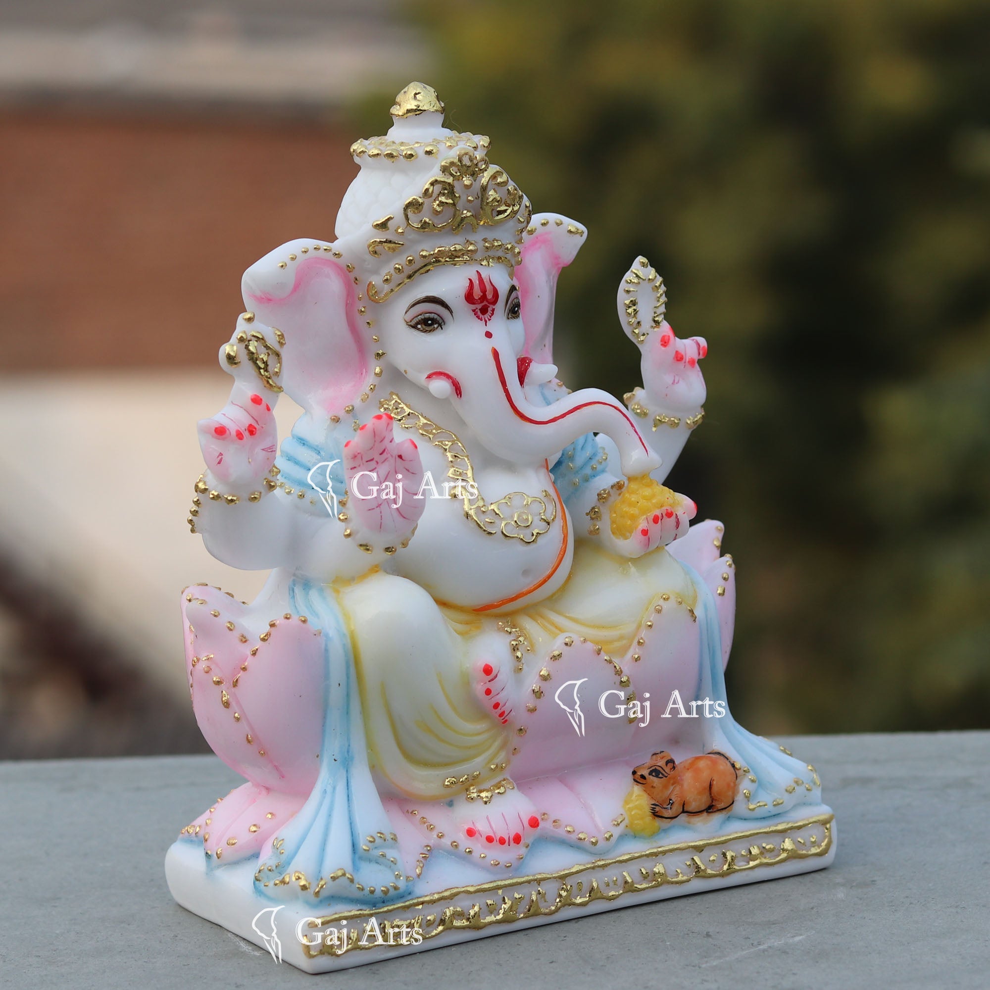 Premium Marble Ganesh Statue | 7 Inch