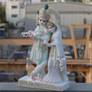 White Marble Ethiopia Radha Krishna Idol | 24 Inch