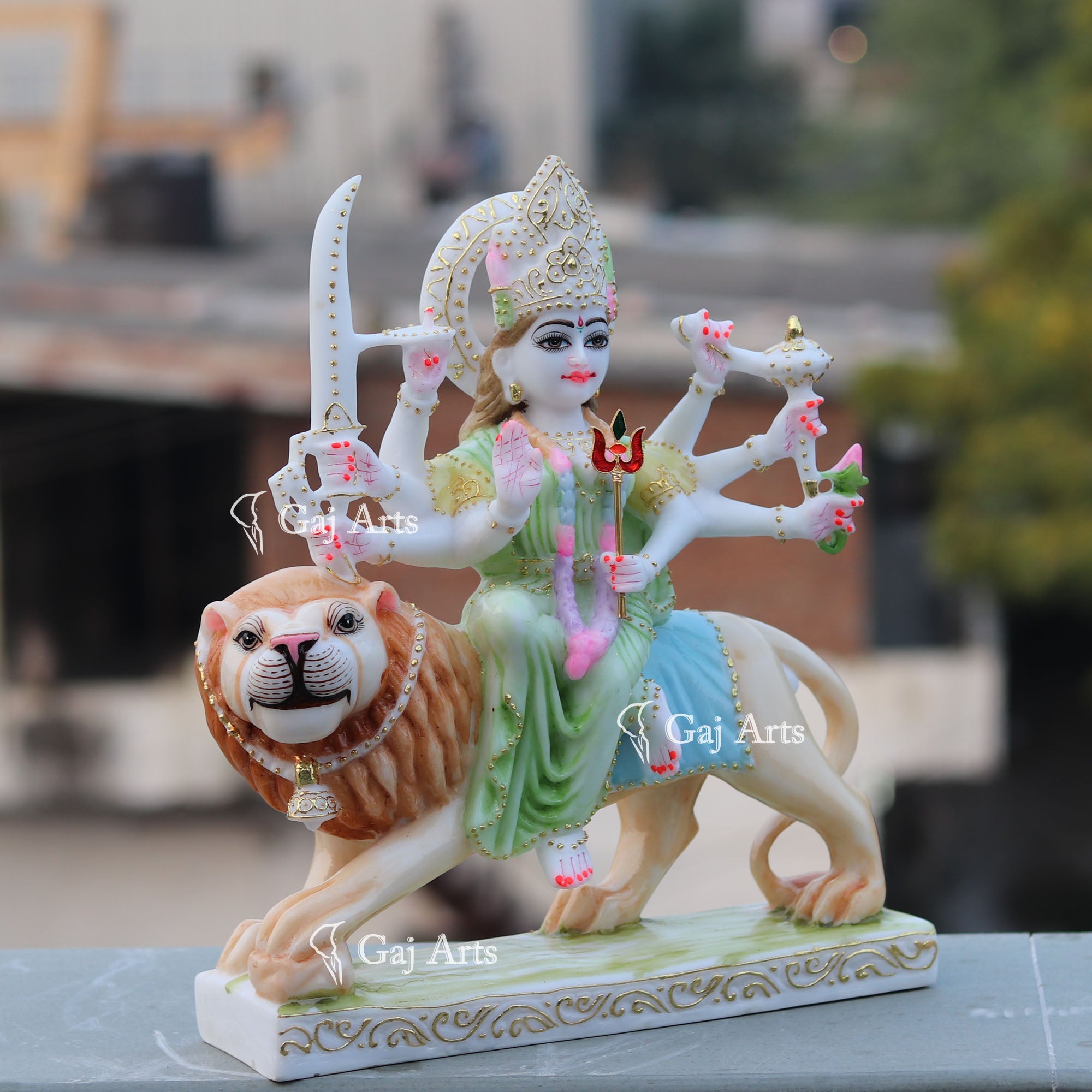 Marble Durga Maa Idol | 15 Inch