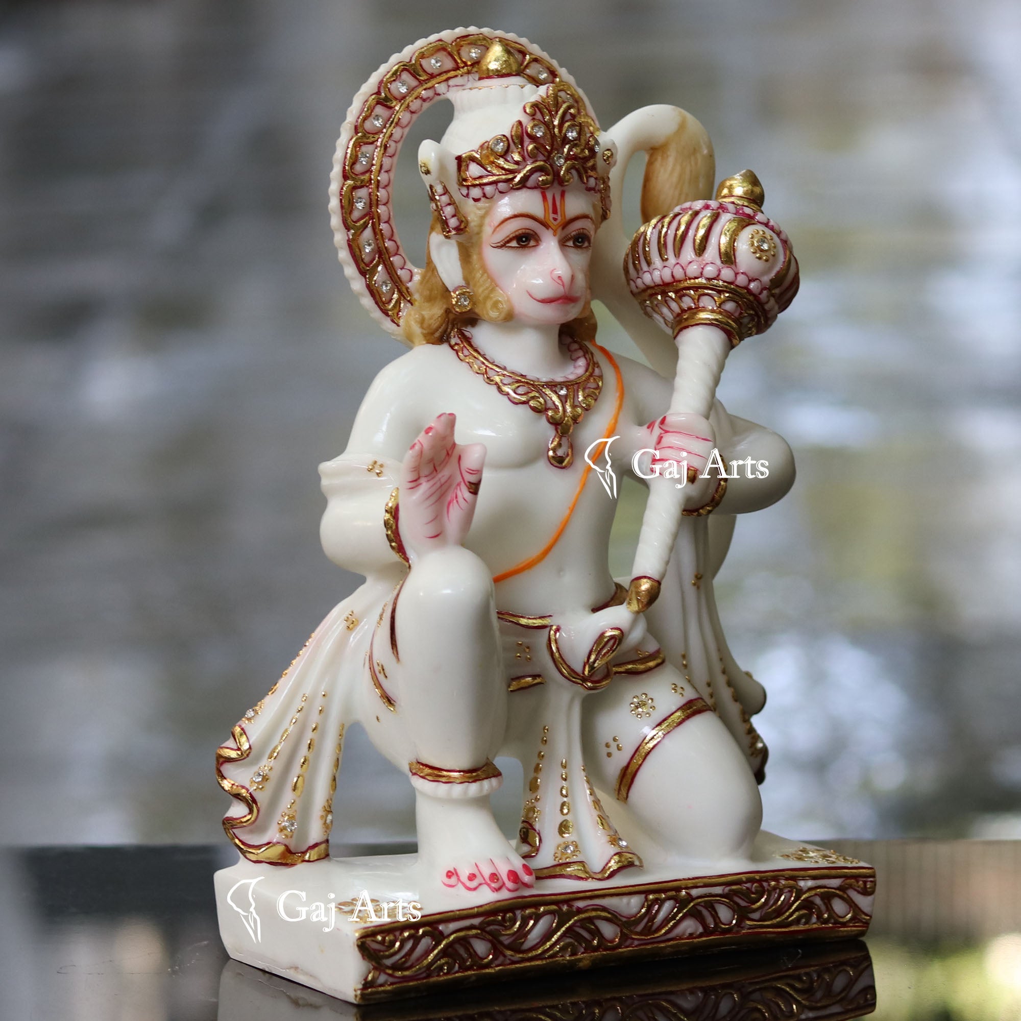Marble Hanuman Ji Idol | 12 Inch