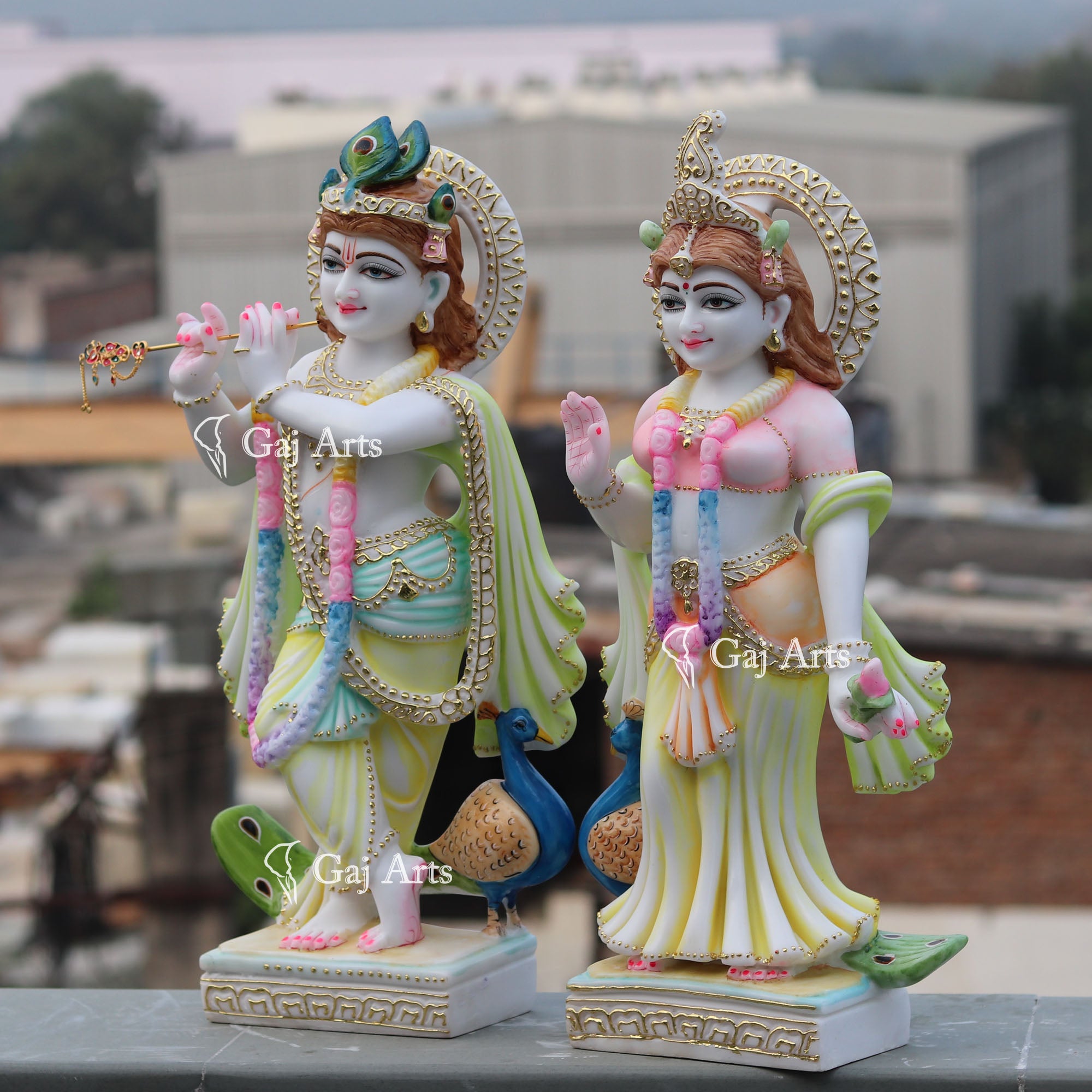 Natural Marble Radha Krishna Murti | 24 Inch