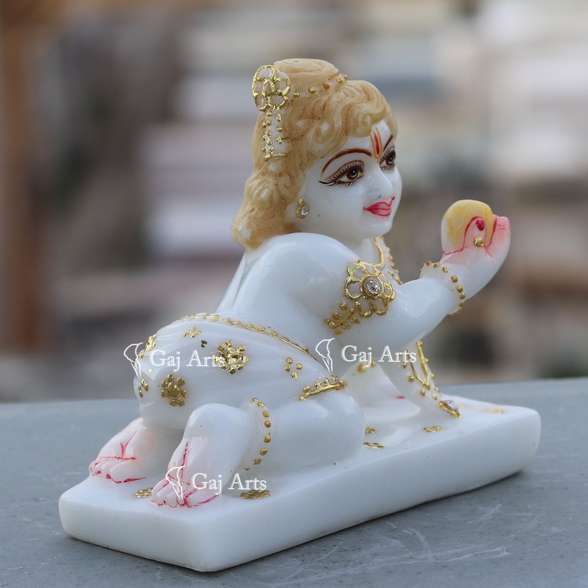 White Marble Bal Gopal Idol | 5 Inch