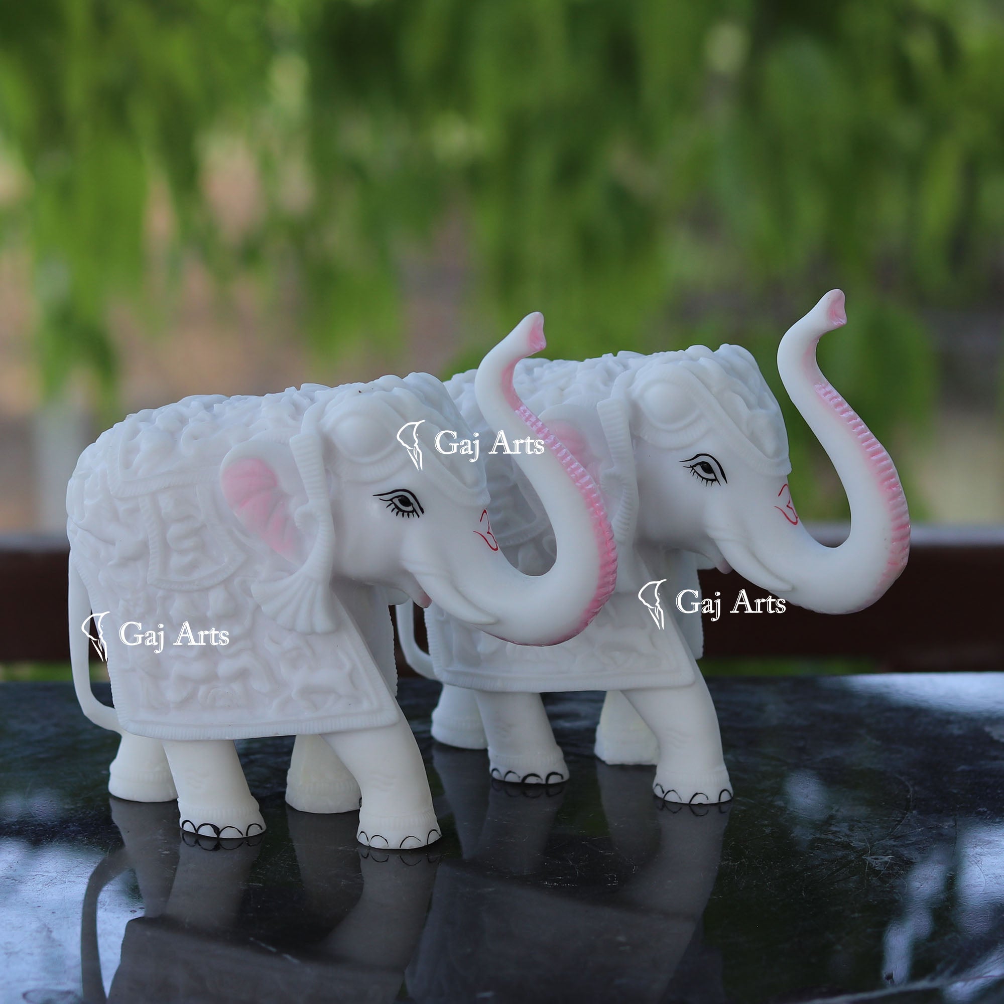 Korean Marble  Elephant Statue | 6 Inch