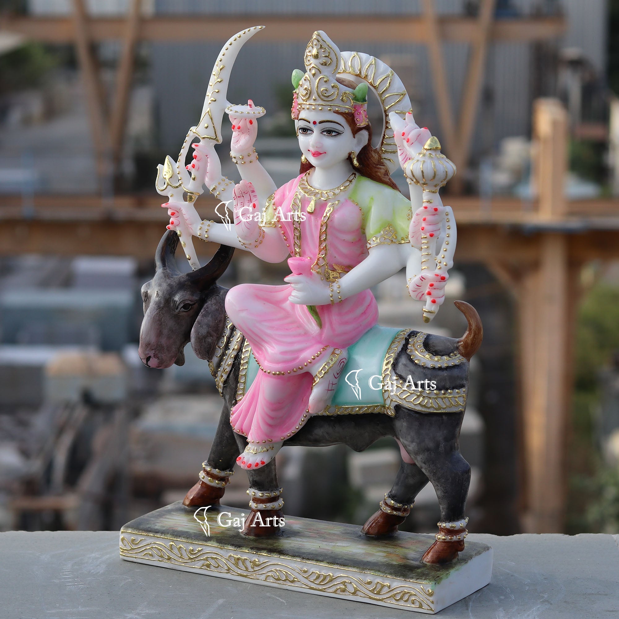 White Marble Ethiopia Meldi Maa Idol | 18 Inch