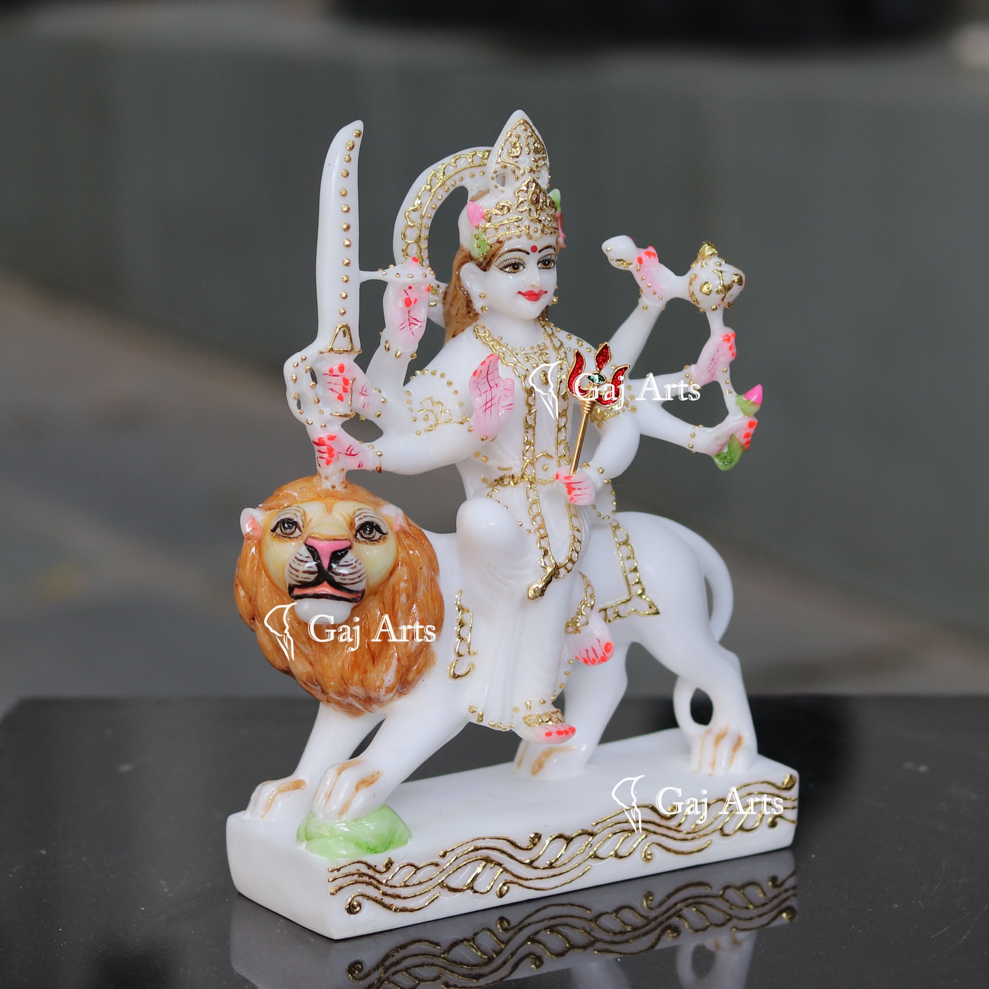 Marble Durga Maa Idol | 9 Inch
