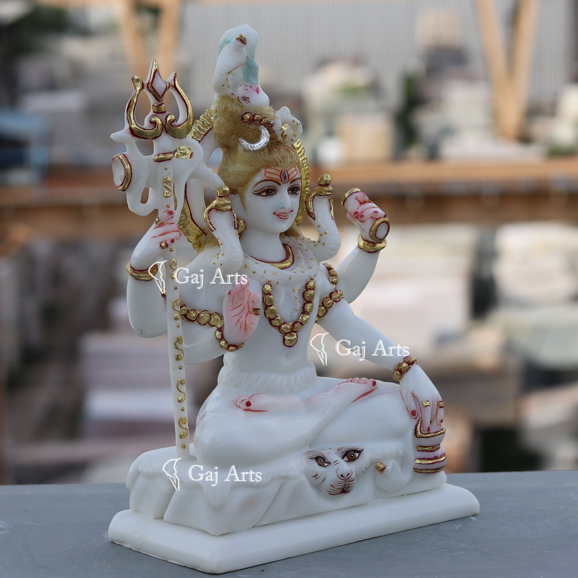 White Marble Lord Shiva Statue | 10 Inch