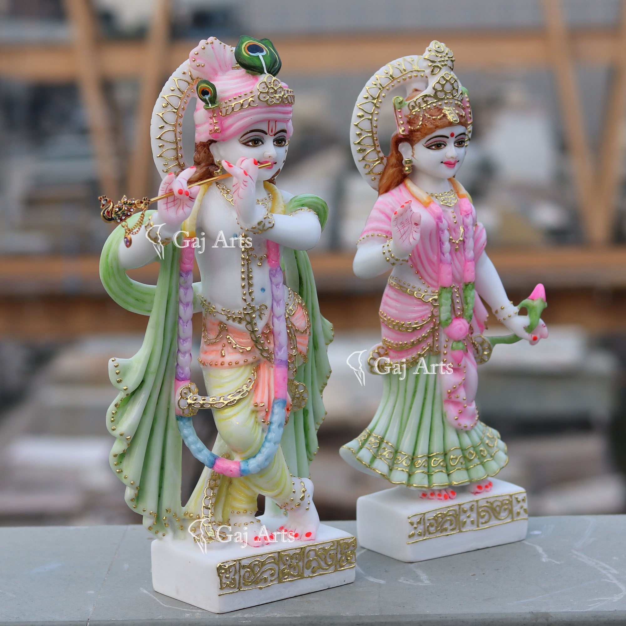 Marble Radha Krishna Idol | 15 Inch