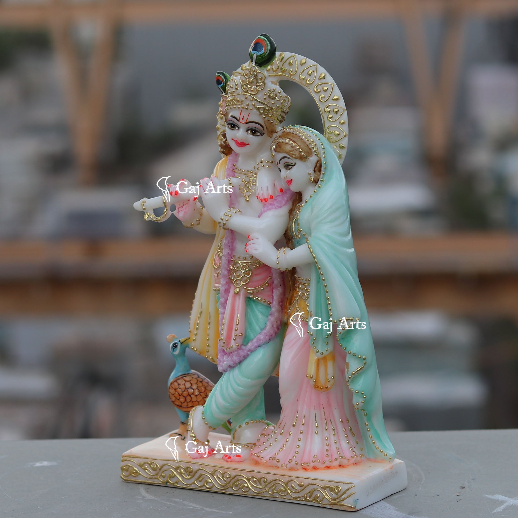 White Marble Ethiopia Radha Krishna Jodi | 12 Inch