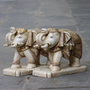 Antique Finish Elephant Statue | 18 Inch