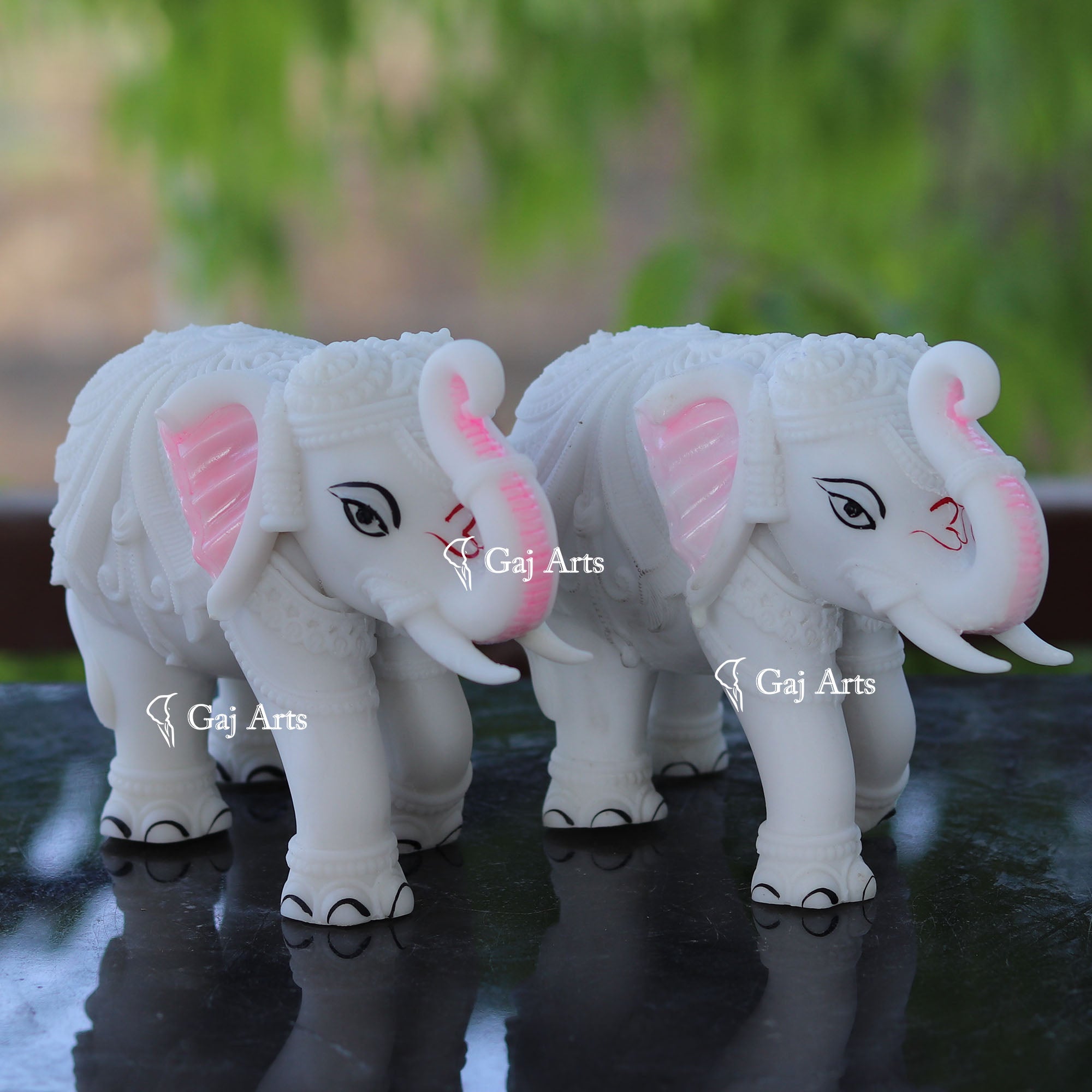 Korean Marble  Elephant Statue | 7 Inch
