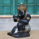 Black Marble Veer Hanuman Ji Idol | 18 Inch