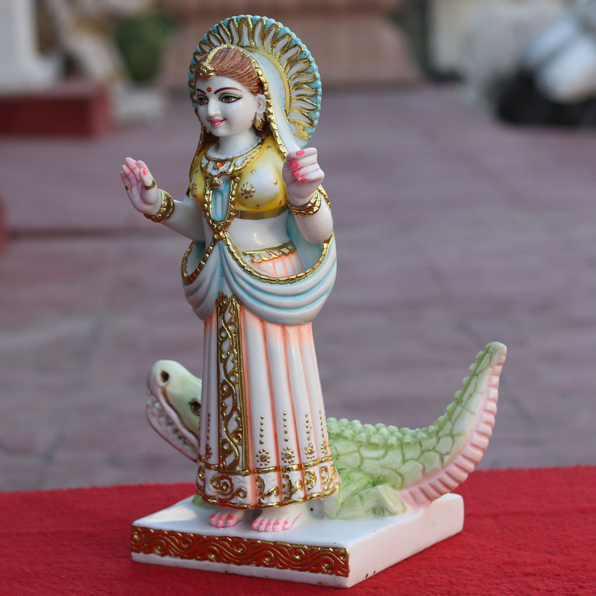 Marble Powder Khodiyar Maa Idol | 15 Inch