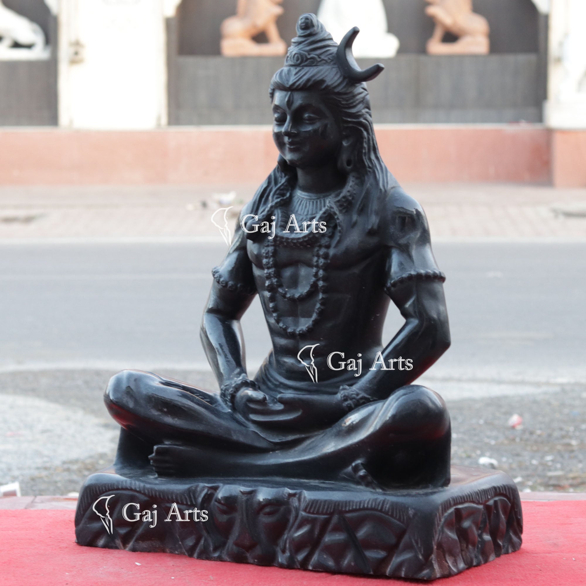 Black Marble Shiva Statue | 24 Inch