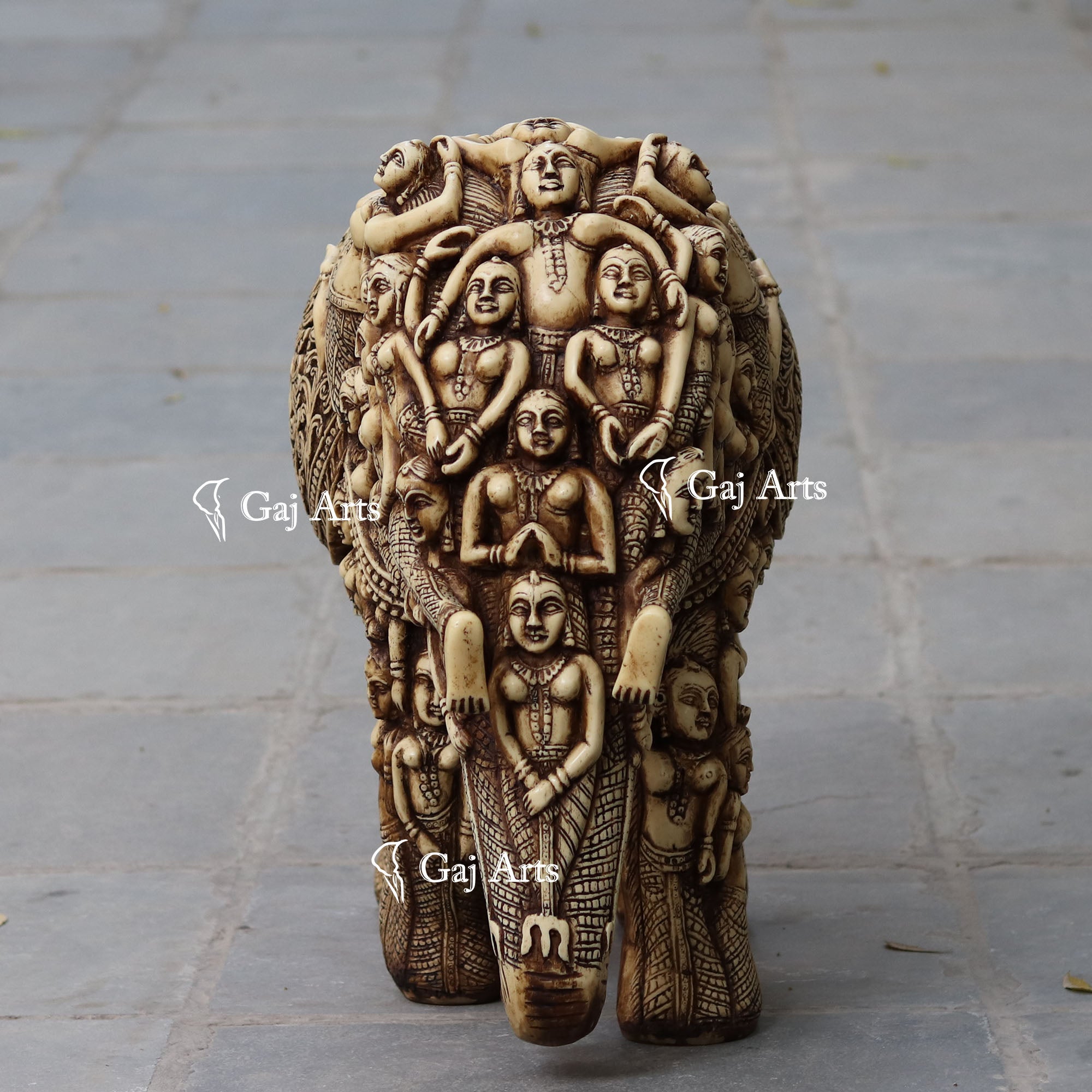 Marble Elephant Statue | 30 Inch