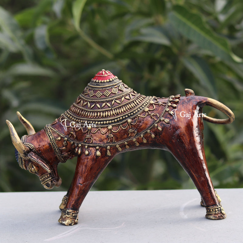 Bastar Dhokra Art Bull Nandi 9"