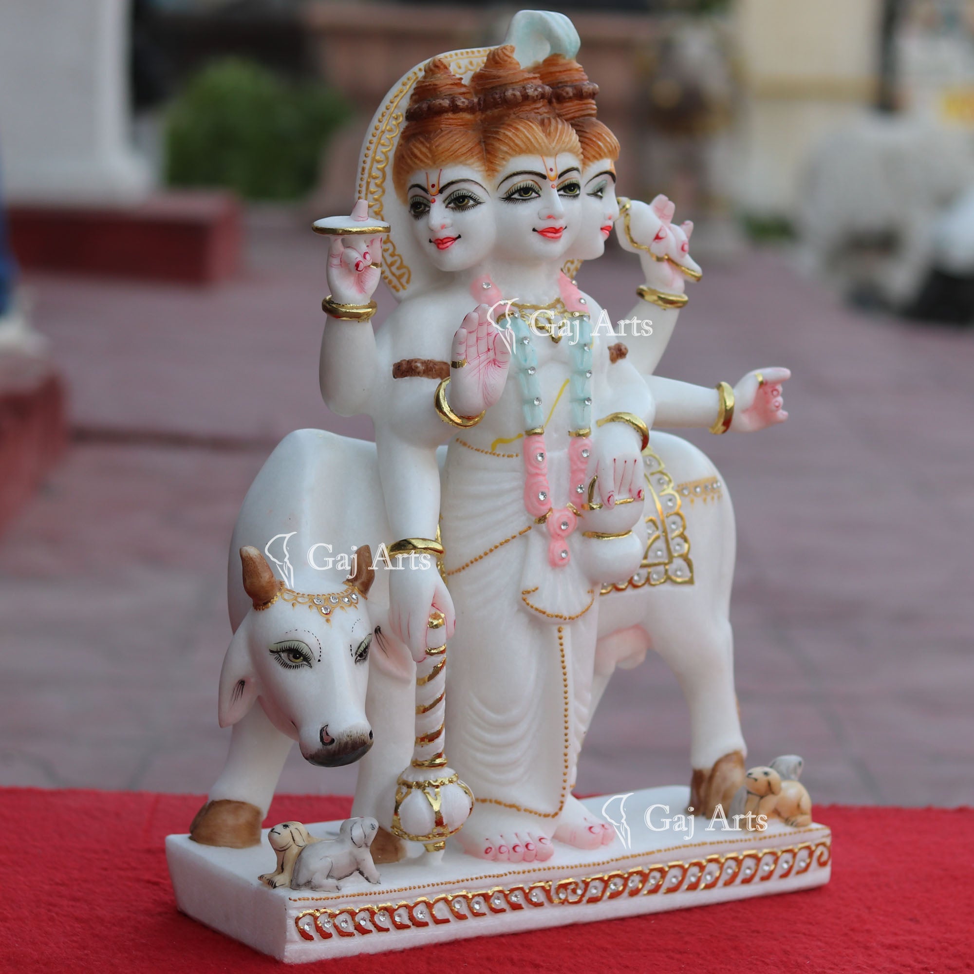 Makrana Marble Dattatreya Idol | 18 Inch