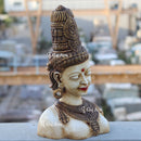 White Antique Finish Lady statue |18 Inch