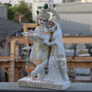 White Marble Ethiopia Radha Krishna Idol | 24 Inch