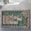 White Antique Finish Marble Cow Wall Panel | 48 Inch