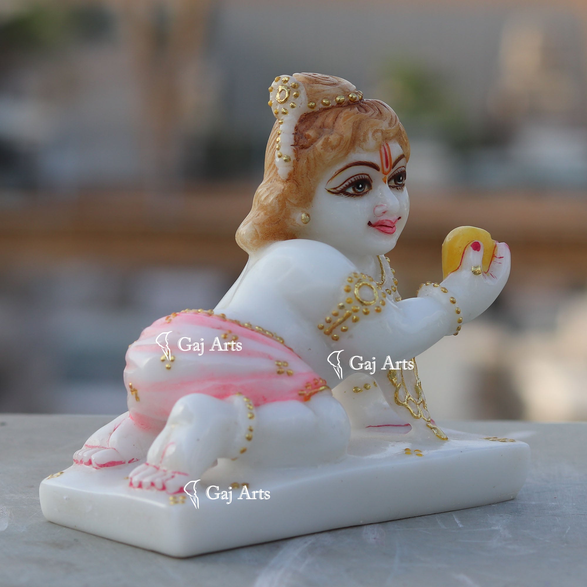 White Marble Bal Gopal Idol | 5 Inch