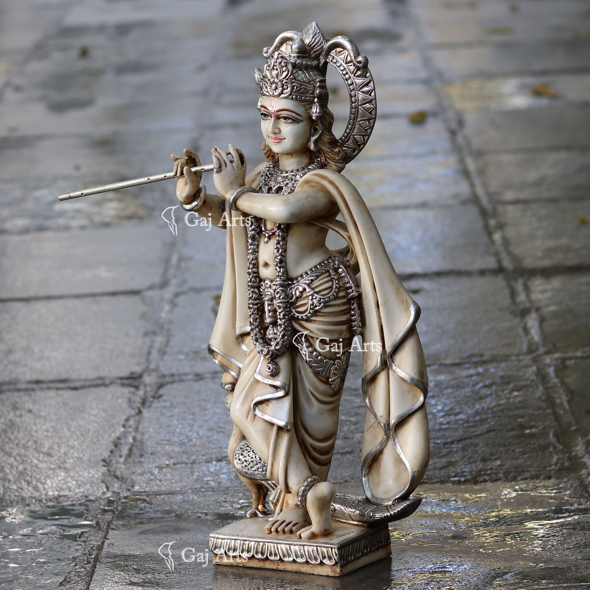 Marble Lord Krishna Idol | 24 Inch