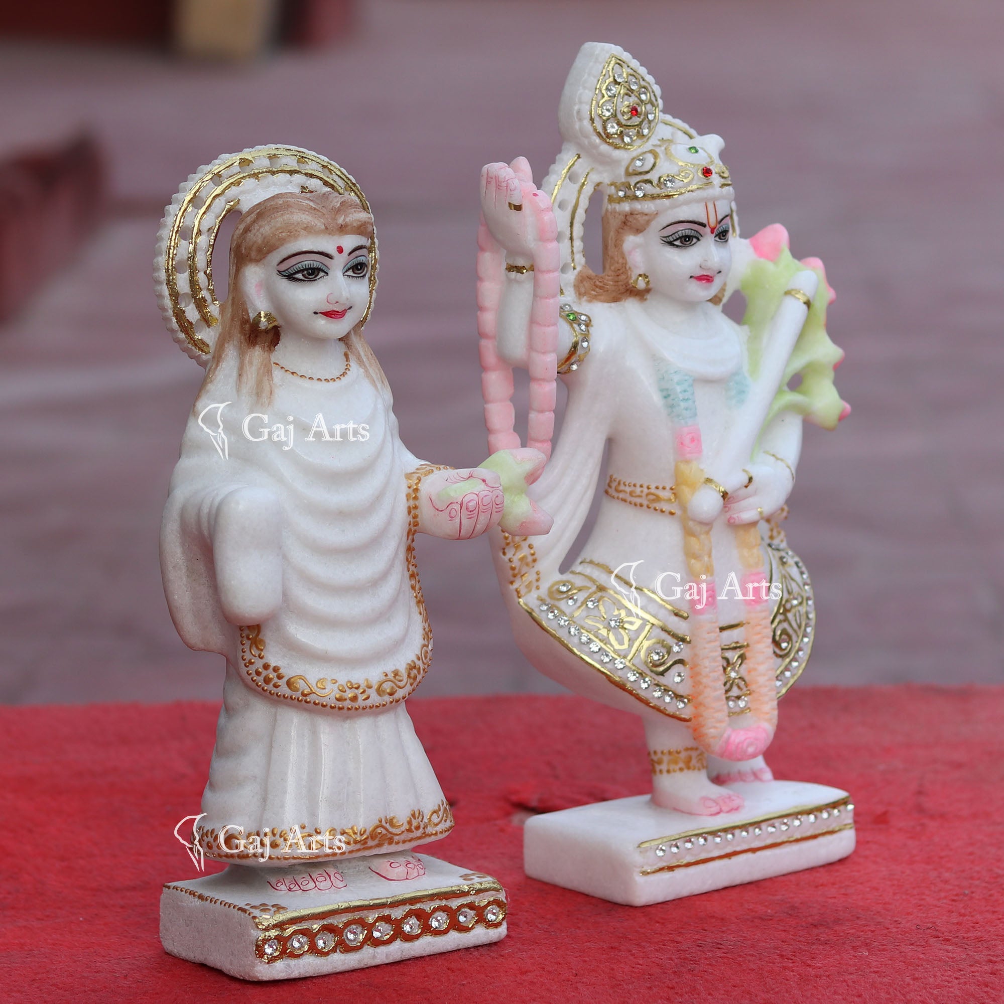 Marble Yamuna Mahaprabhu Ji Idol | 12 Inch