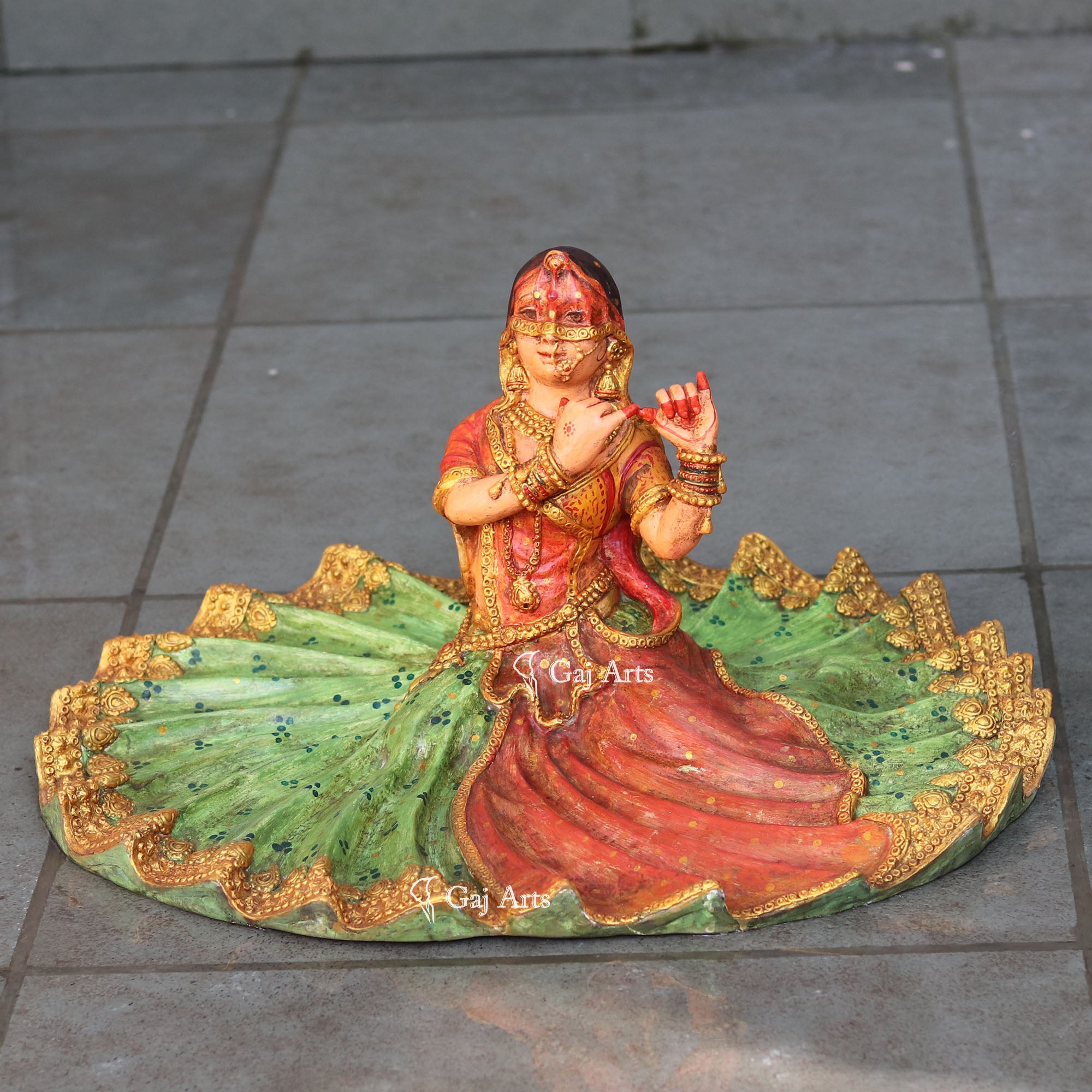 Handcrafted Wooden Bani Thani Statue | 24 Inch