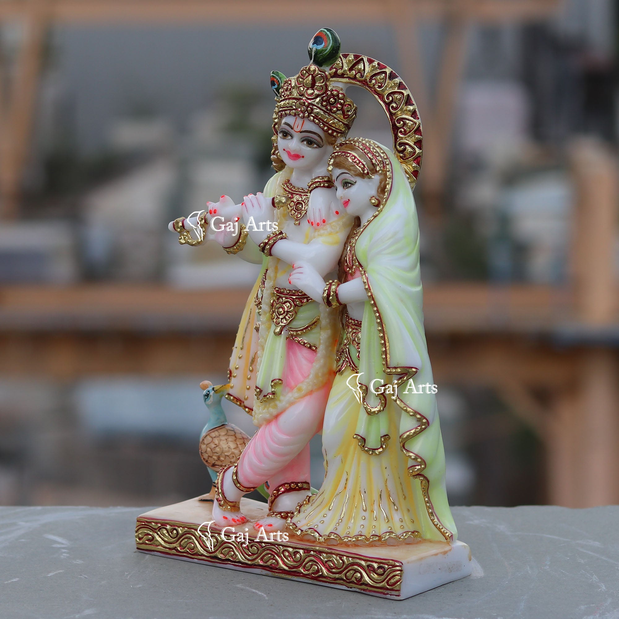 White Marble Ethiopia Radha Krishna Jodi | 12 Inch
