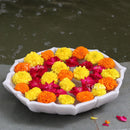 Marble Flower Bowl 15"