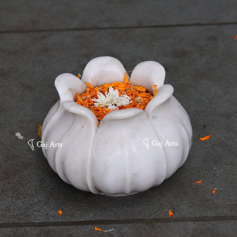 Marble Flower Bowl 12”