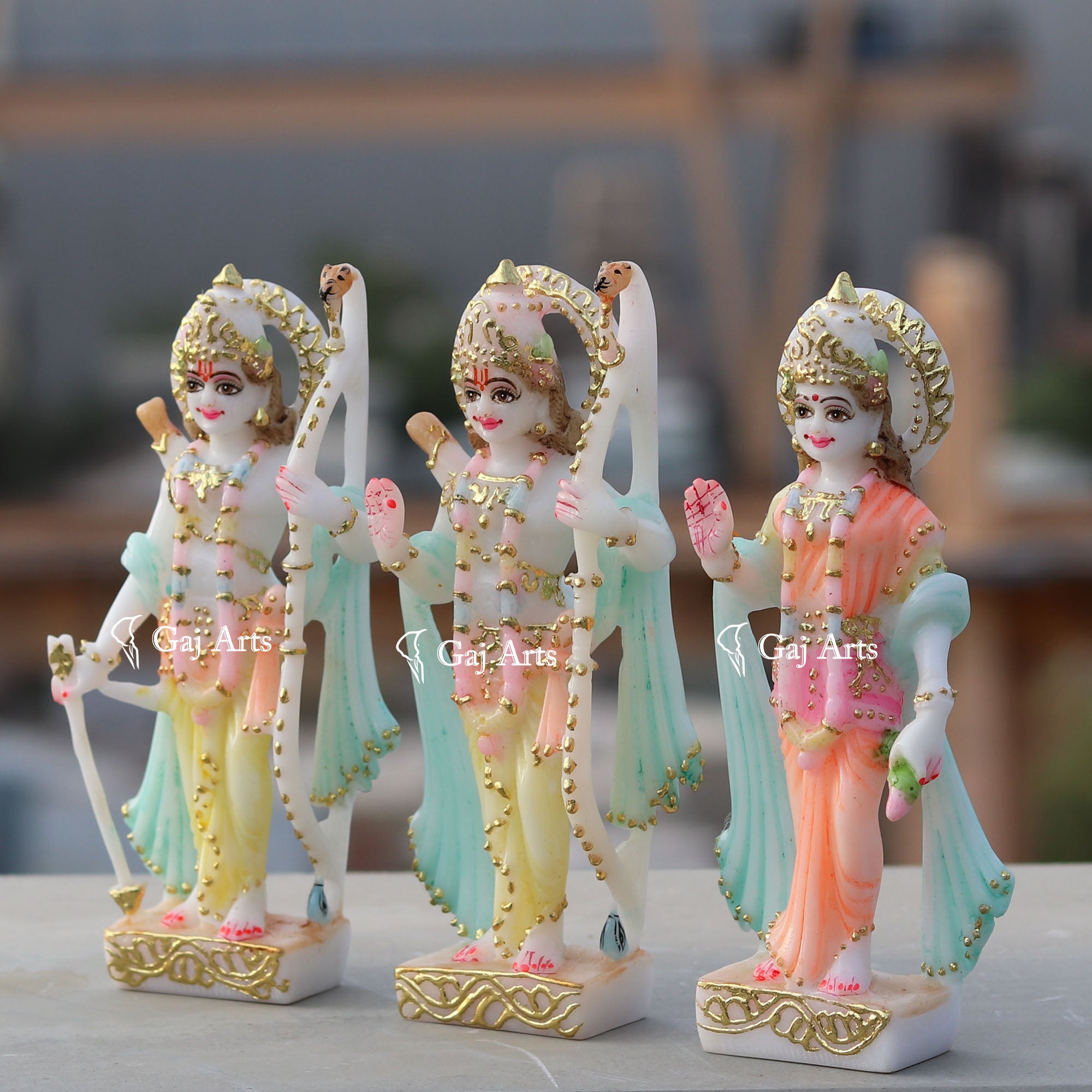 Marble Ethiopia Ram Jodi Idol | 7 Inch