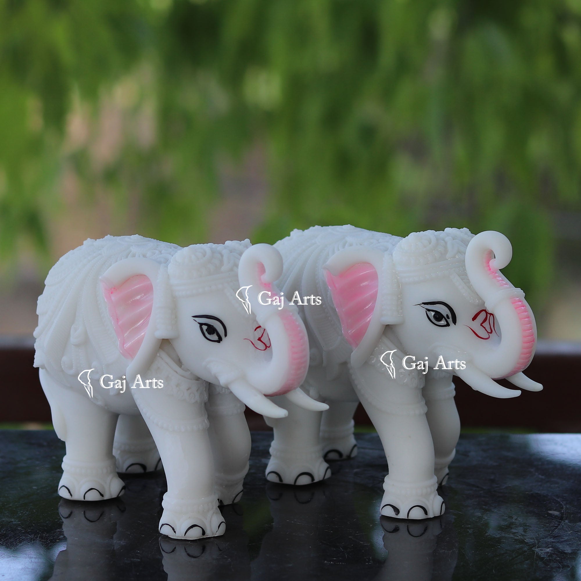 Korean Marble  Elephant Statue | 6 Inch