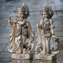 White Marble Ethiopia Radha Krishna Idol | 30 Inch