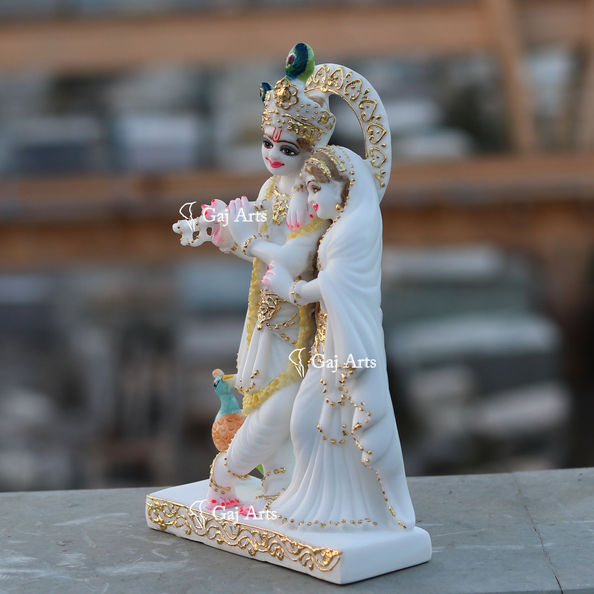 White Marble Ethiopia Radha Krishna Jodi | 12 Inch