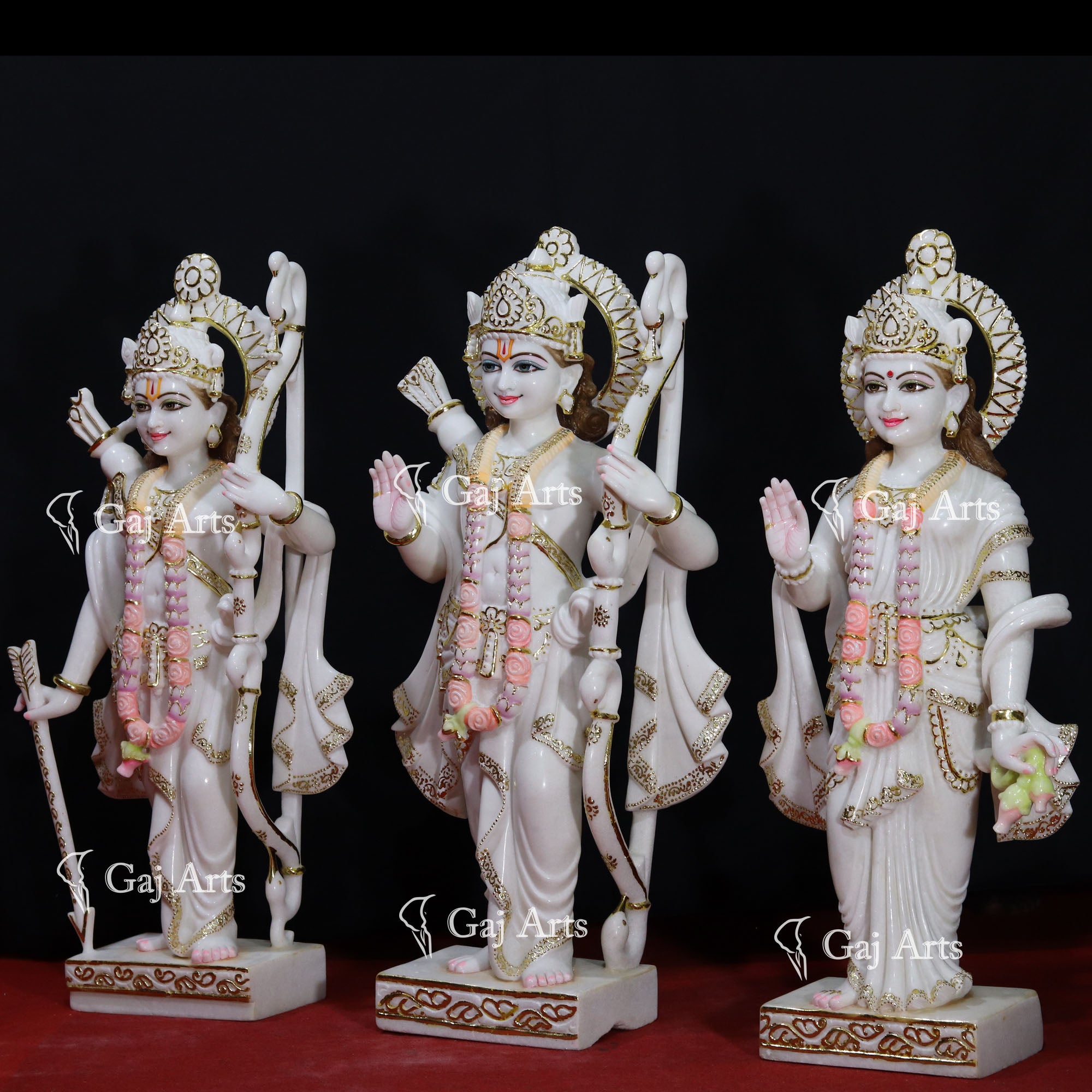 White Makrana Marble Ram Jodi Idol | 36 Inch